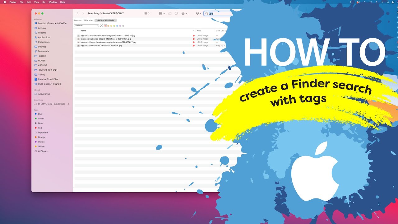 How to create a search in apple Mac Finder and more&hellip; / Mac OS Productivity Hack // Real life example