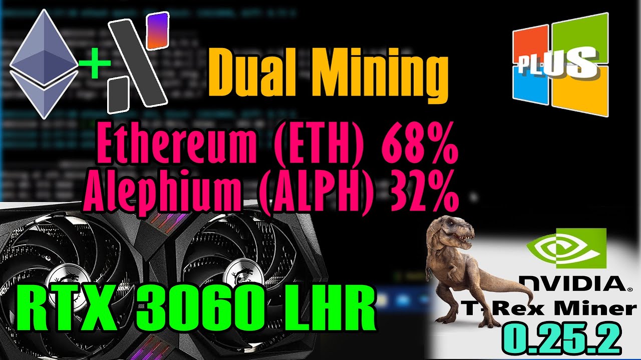 RTX 3060 LHR Dual Mining  ETH + ALPH - HiveOS | Miner T-rex 0.25.2