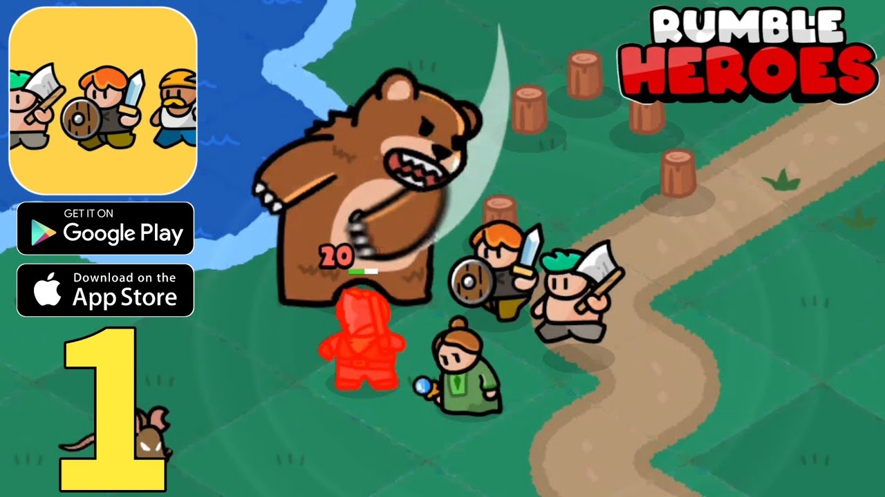 Rumble Heroes Gameplay Walkthrough Part 1 - Tutorial (ios, Android)