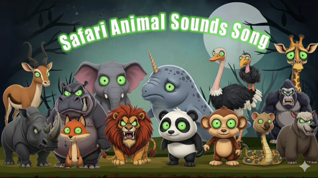 Learn ABC with Spooky Safari Animals | Spooky Safari ABC Song | Halloween Kids Song