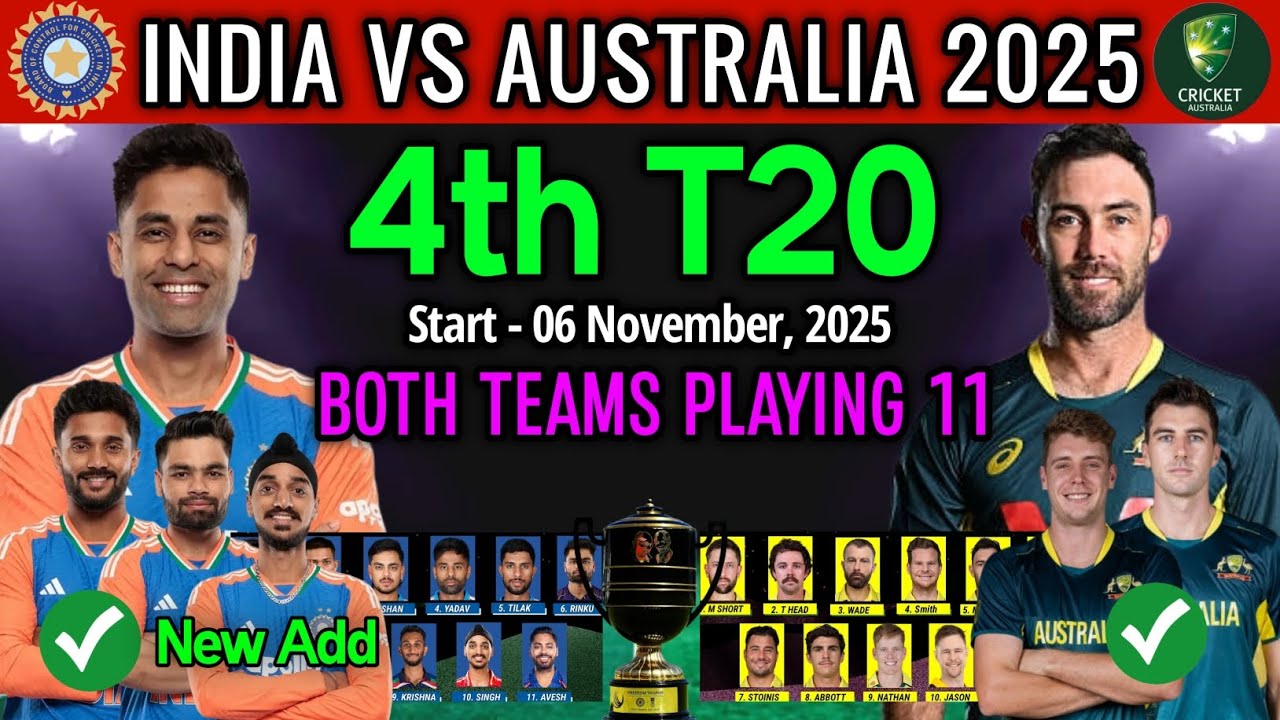 Индия против Австралии, 4-й T20, игра 11 | Индия против Австралии, T20, игра 11 | IND против AUS,...