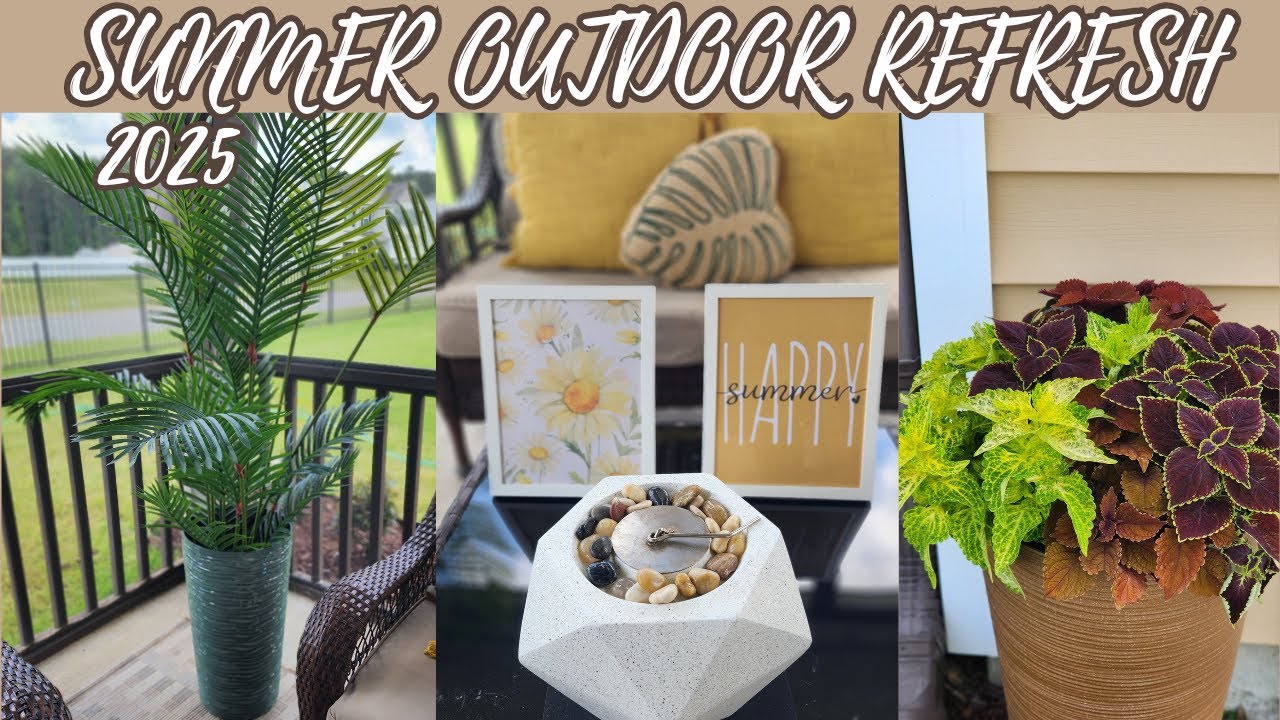 Outdoor Summer Refresh | Summer Front Porch and Patio #summerdecor  #outdoorliving #summer