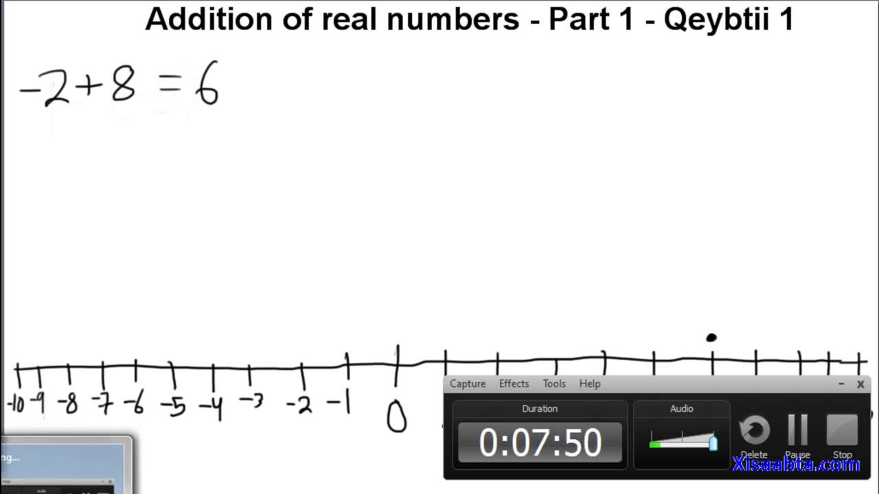 addition of real numbers in somali -  part 1 qeybtii 1