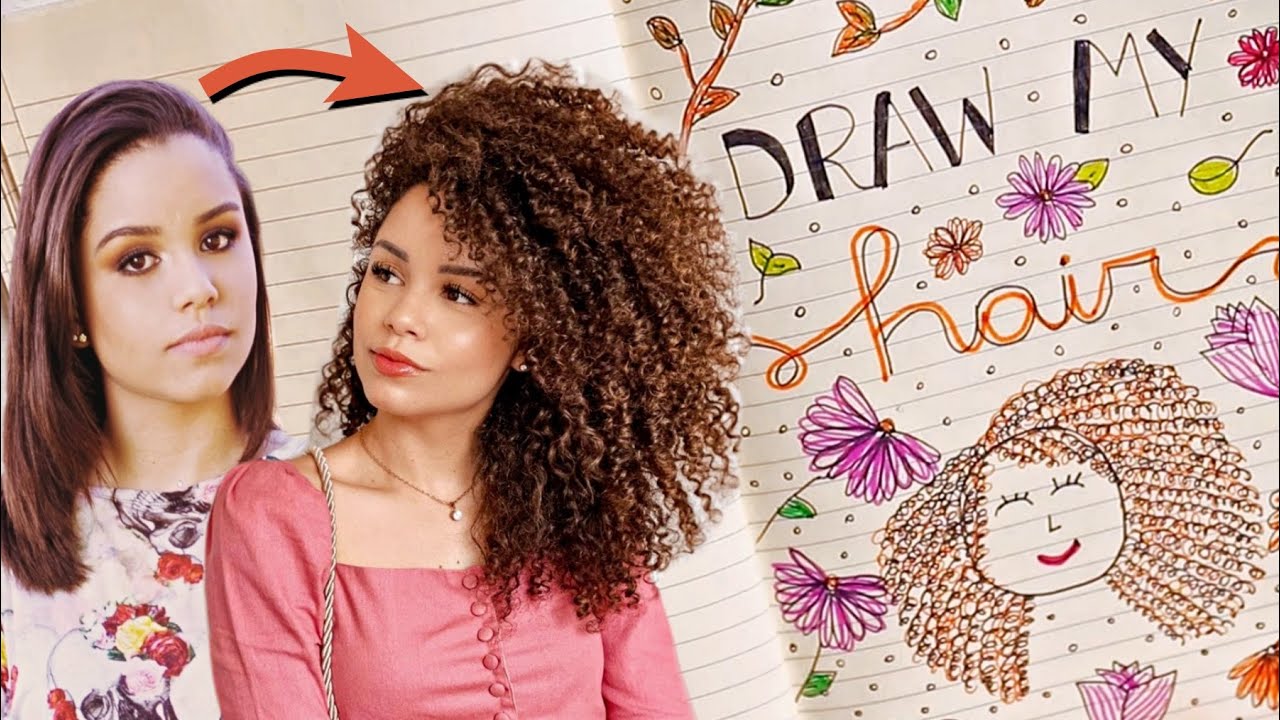 DRAW MY HAIR: HISTÓRIA DO MEU CABELO EM DESENHO! (infância, transição capilar, big chop)
