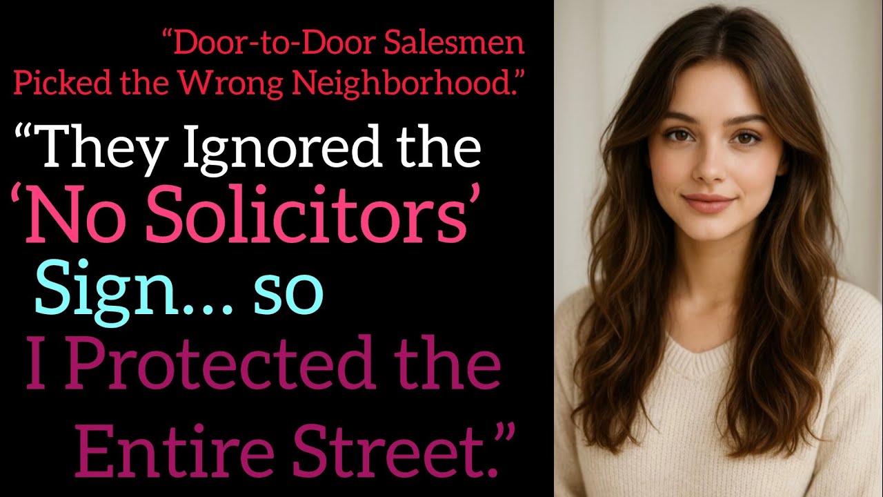 “Door-to-Door Salesmen Picked the Wrong Neighborhood.”