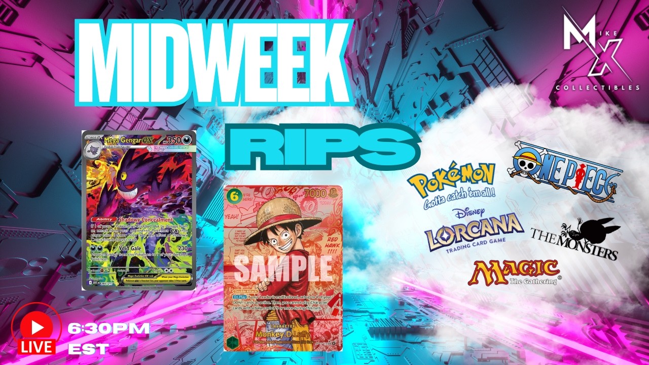 🔴LIVE NOW: Mike X Collectibles Online TCG Store – MIDWEEK RIPS STREAM!