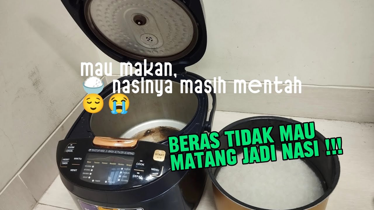 Service rice cooker digital yongma. Beras masih mentah, tidak bisa jadi nasi. @BudiRahmatHermawan