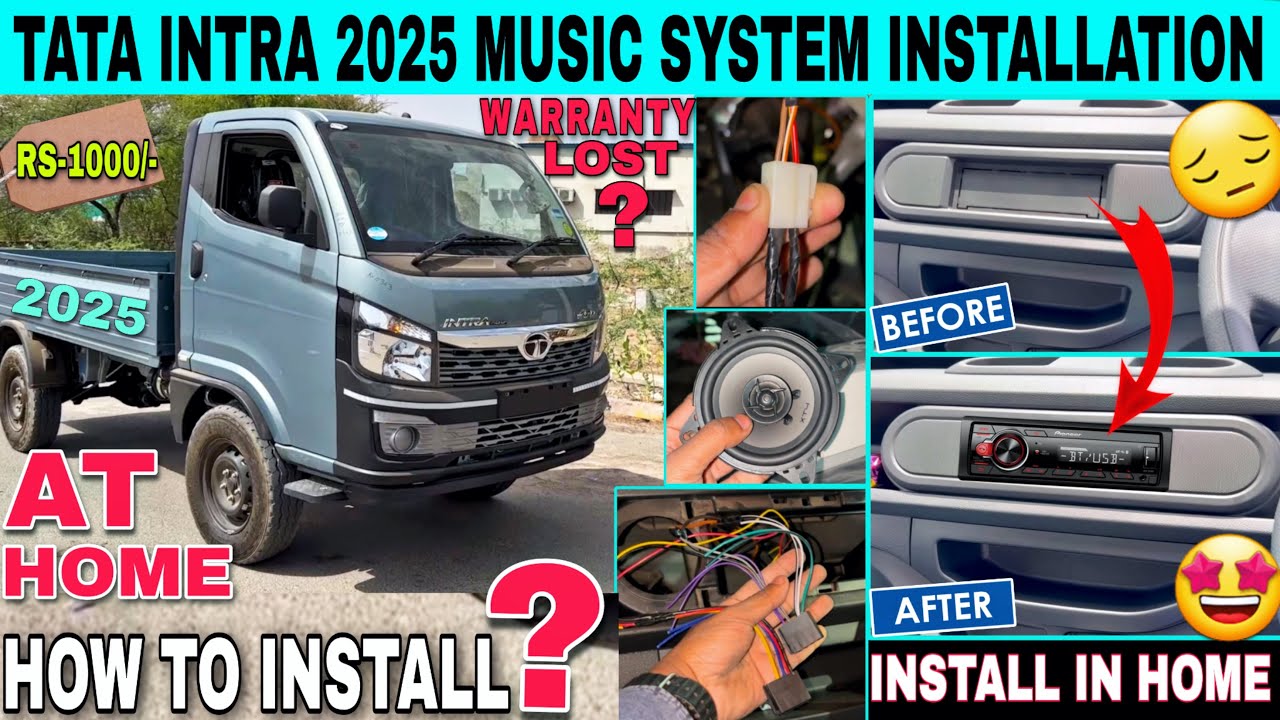 Tata Intra 2025 Music system install😍 tata intra modification #tataintra2025 #tataintra #carmusic