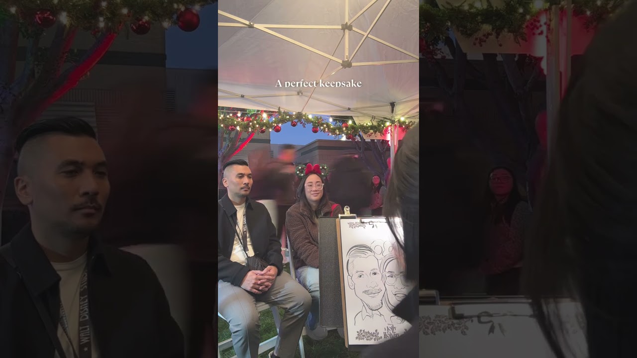 Holiday Caricature Artist in LA 🎄 | Booking Events 