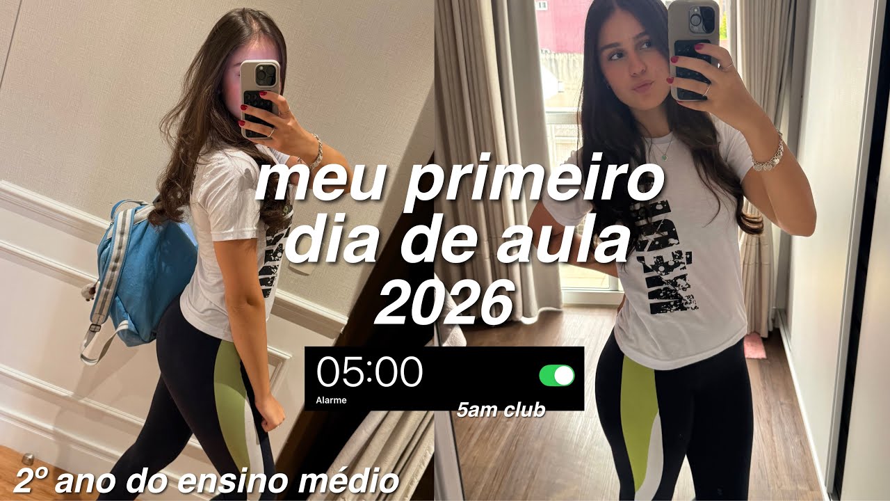 meu primeiro dia de aula 2026 | 2º ano do ensino médio, arrume-se comigo, vlog