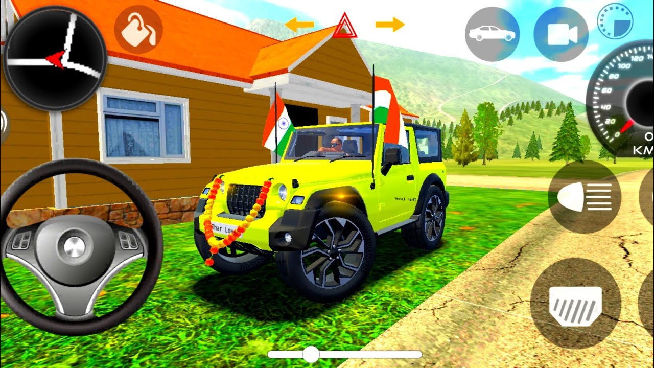 Yellow Power Mahindra Thar 💛| Extreme Modified Thar Offroad Adventure|Realistic Indian Car Simulator