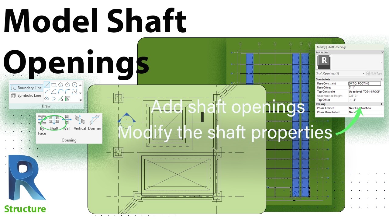 Adding Structural Slabs: Create Shaft Openings