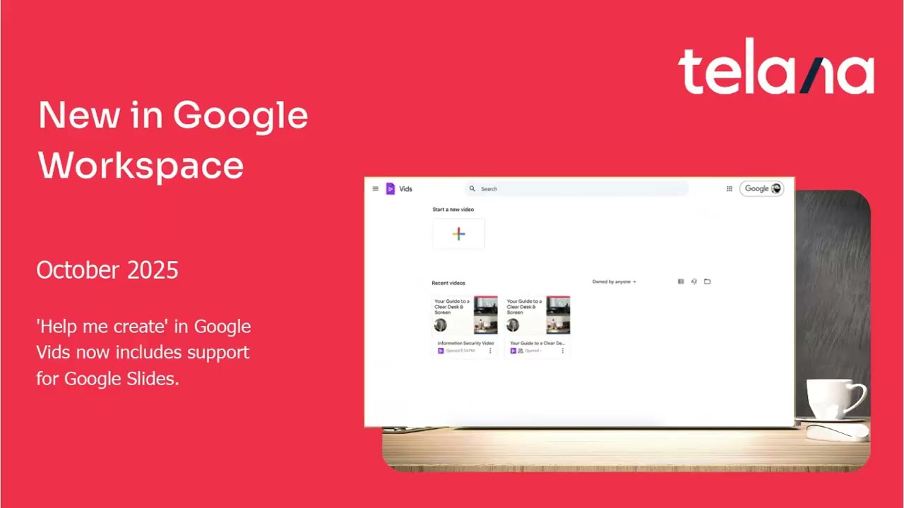 'Help me create' in Google Vids now includes support for Google Slides