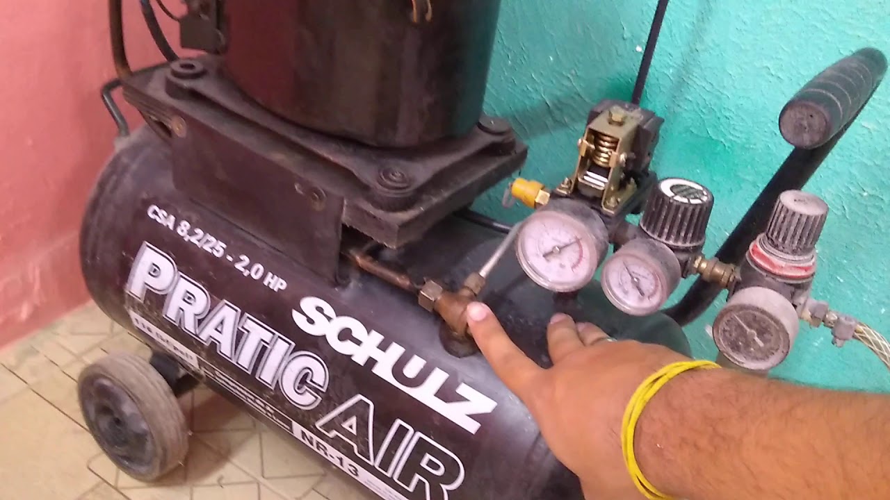 Compressor caseiro feito com motor de ar condicionado 10 mil BTUs