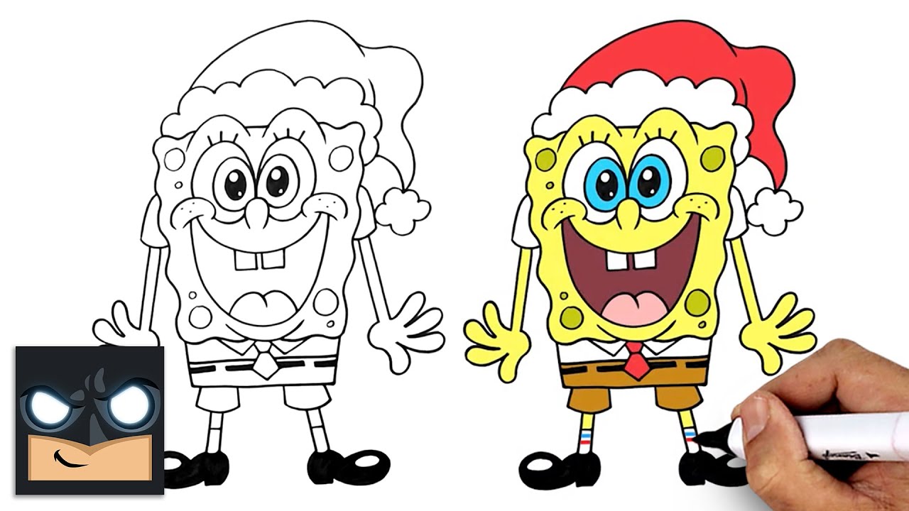 How To Draw Christmas Spongebob Squarepants