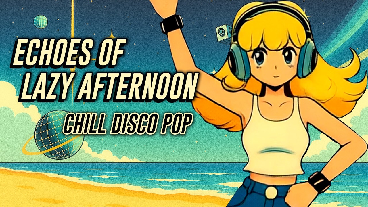 🎶 Echoes of lazy afternoon (Visualizer) | Chill Disco Pop Instrumental from SPACE BEACH 🌴✨