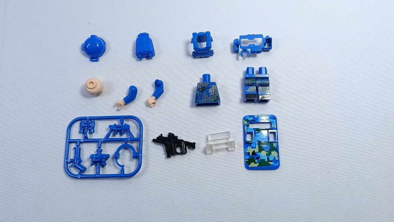 ASMR MERAKIT MAINAN LEGO TENTARA BIRU I UNOFFICIAL LEGO I ASMR BUILD LEGO ARMY