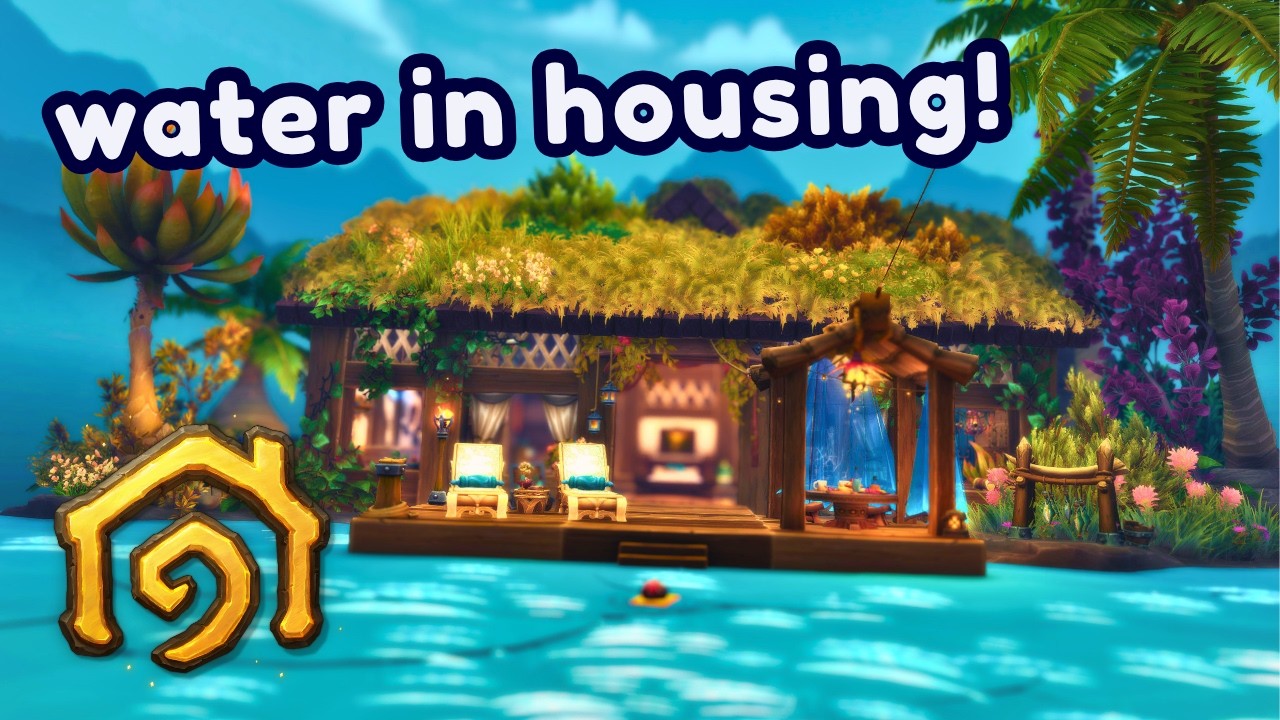 Adding Water Inside My WoW House! | Summery Seaside Bungalow Speedbuild
