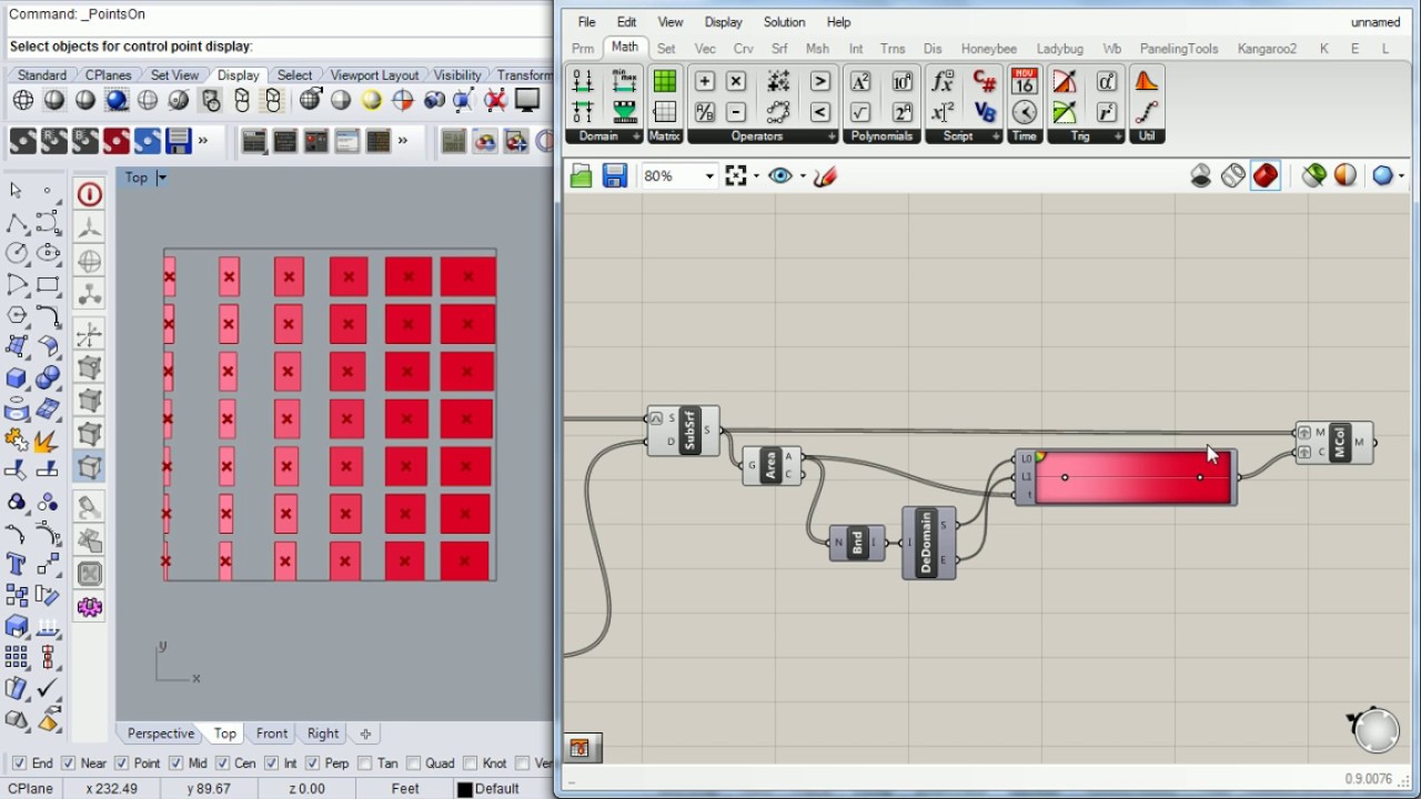 53 - Grasshopper for Rhino - Gradient Pattern on Dynamic Panels