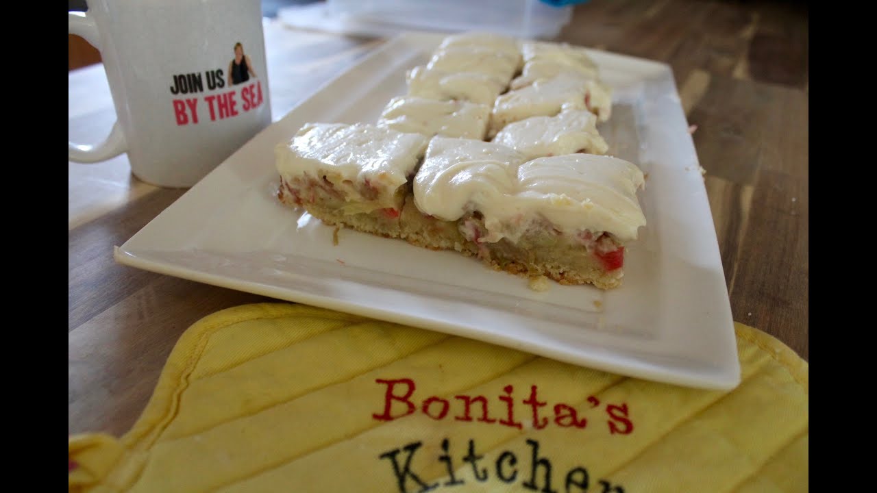 RHUBARB CUSTARD SQUARES - Bonita's Kitchen