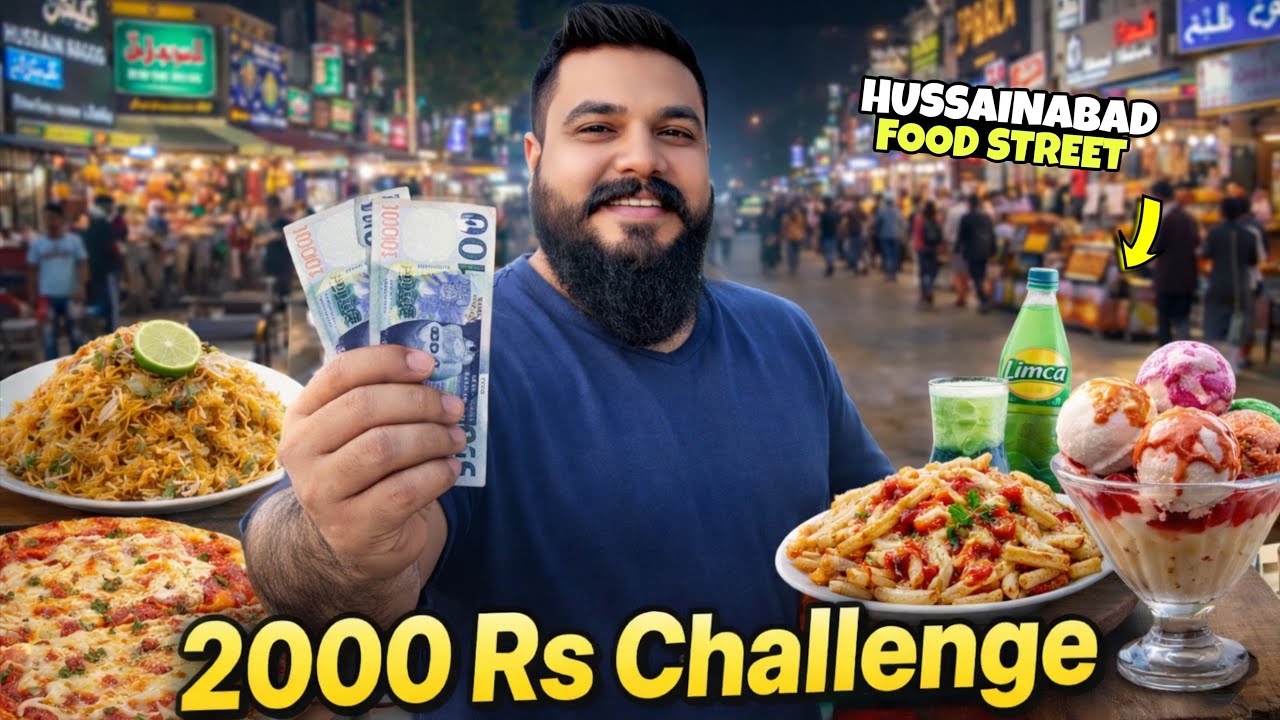 Rs 2000 Street Food Challenge in Hussainabad Karachi Pakistan -2026 