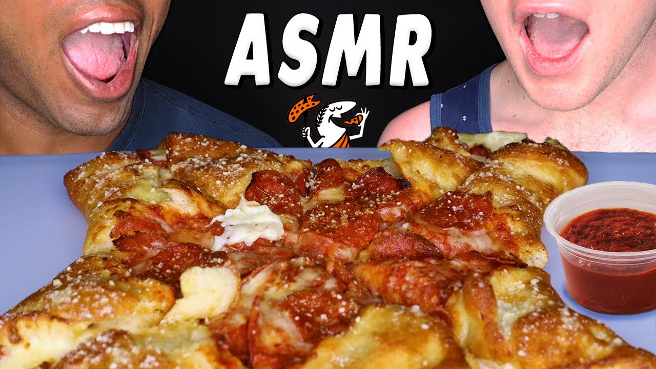ASMR LITTLE CAESARS *NEW CRAZY CALZONY PIZZA* MUKBANG | EATING SOUNDS