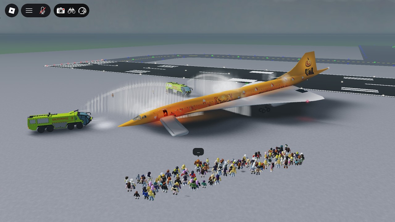 Concorde Halloween639 Landing Gear Failure in Roblox Cabin Crew Simulator! [1 HOUR VIDEO!]