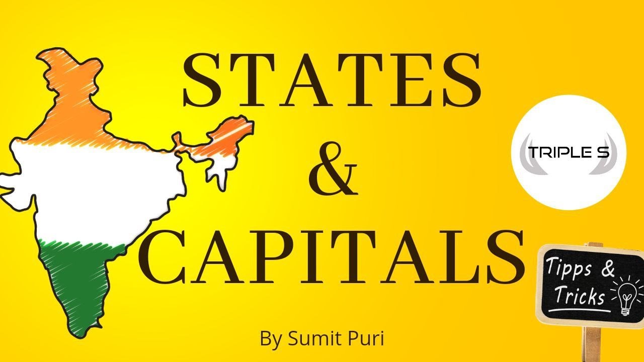 India All States & Capitals - Tricks to Remember by Sumit Puri || SSC JKSSB Exams