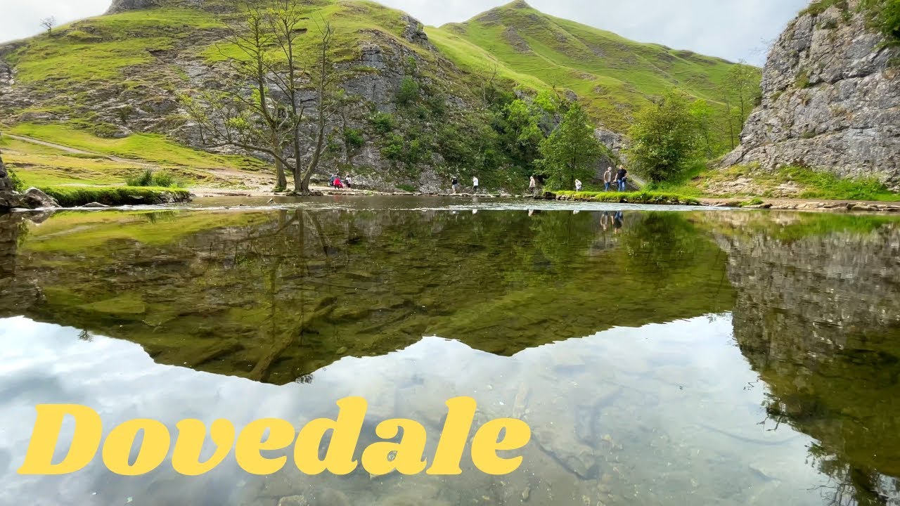Dovedale stepping stones, Stunning scenery in 4K. June 2021