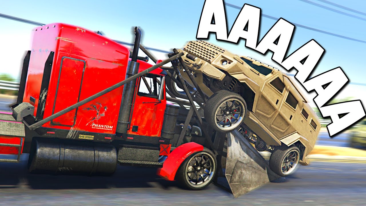 GTA 5 COPS & ROBBERS - ФУРА С РАМПОЙ ПРОТИВ 18 БРОНИРОВАННЫХ ИНСУРГЕНТОВ, ПОЛНЫЙ ХАОС В ГОРОДЕ!