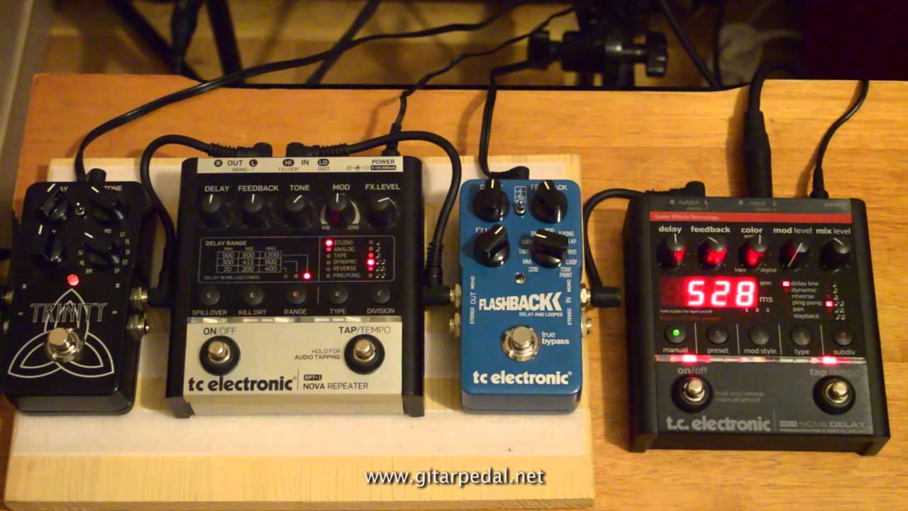 TC Electronic Nova Delay & Nova Repeater & Flashback with a Fender Stratocaster and Trinity Reverb