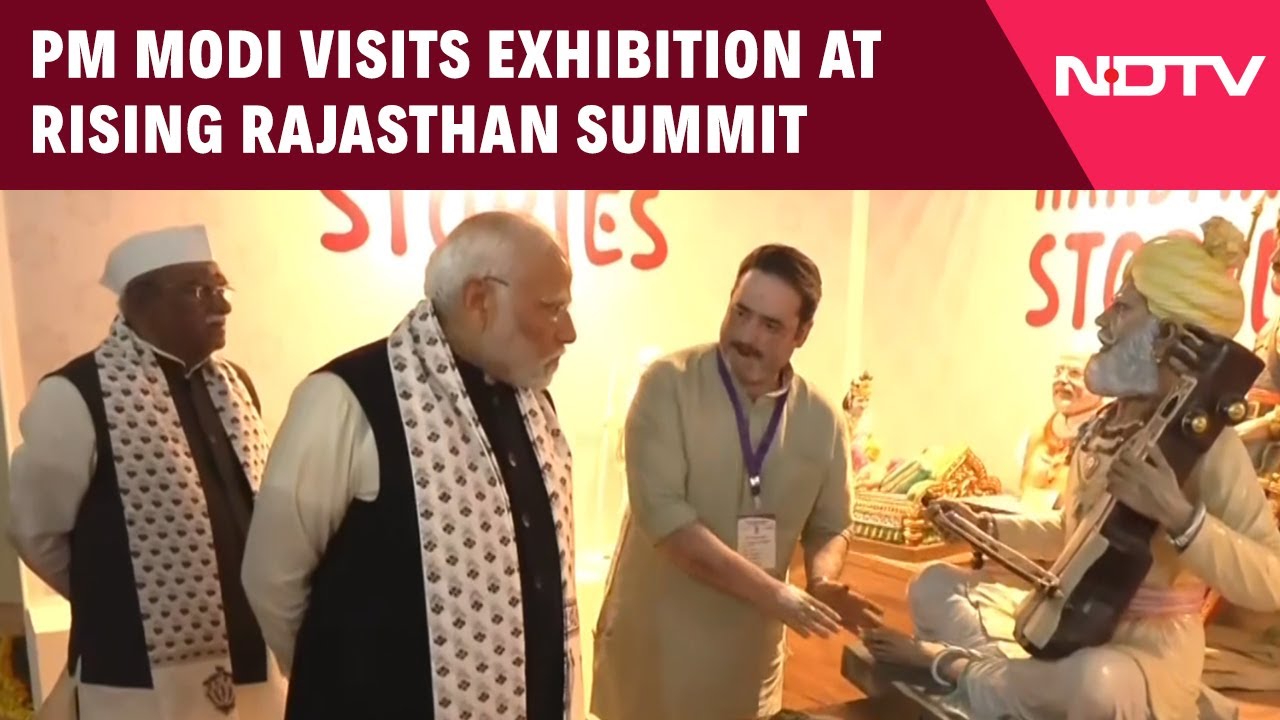 Rising Rajasthan 2024 | Global Investment Summit: PM Modi Takes Stock of Exhibition in Jaipur