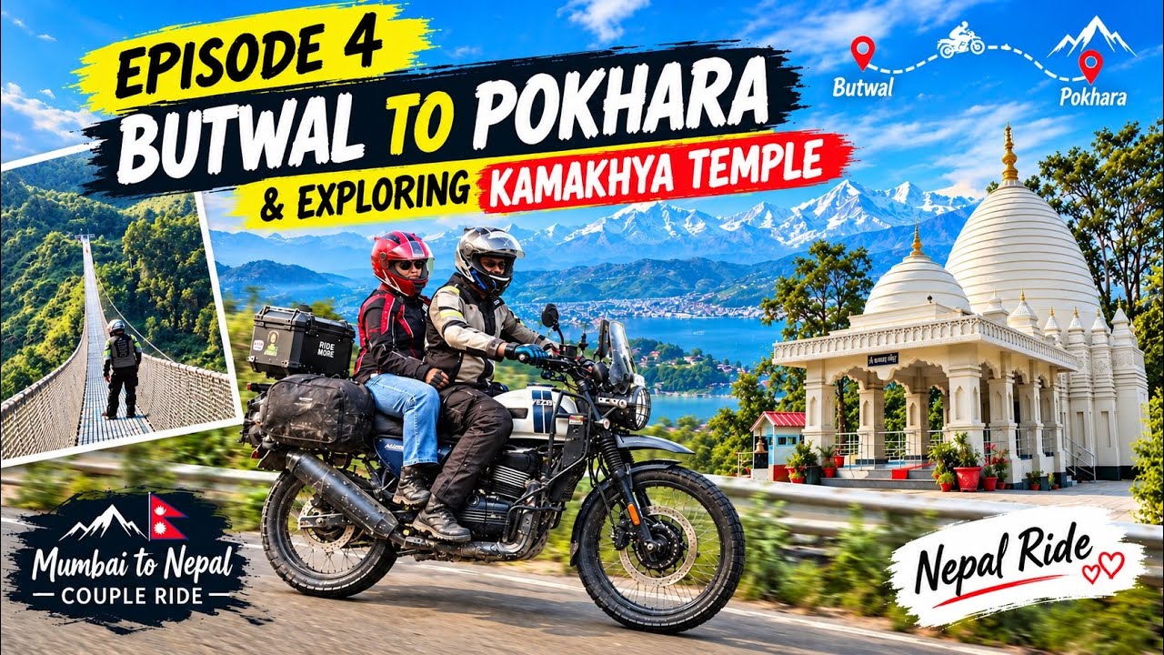 This Ride in Nepal was UNFORGETTABLE❤️Mumbai to Nepal Couple Ride👩&zwj;❤️&zwj;👨Butwal to Pokhara on Yezdi