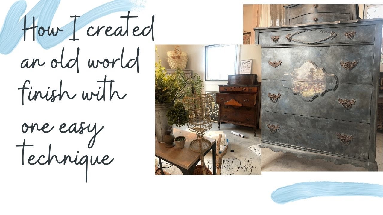 Paint technique Painted Furniture Tutorial Old World Clay Paint Finish
