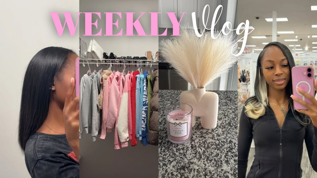 Weekly Vlog | closet organizing, silk press, new apartment decor, grocery shopping 