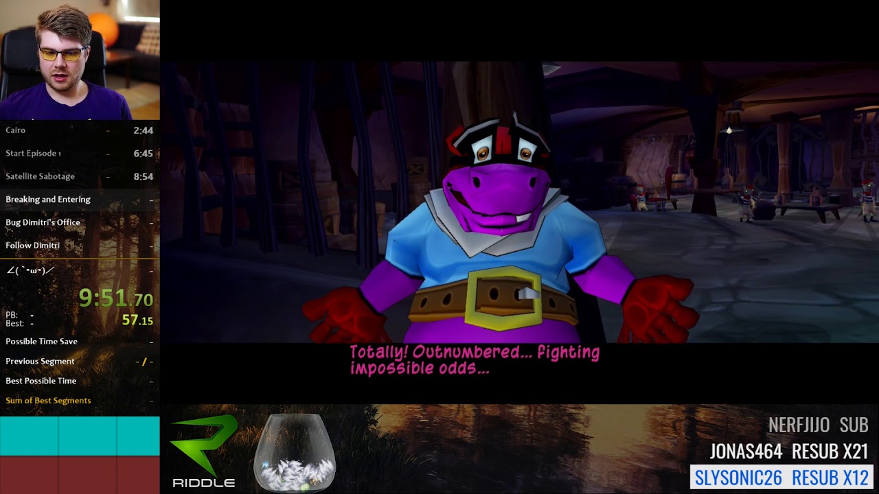 Sly 2 Damageless speedrun in 11:10:25