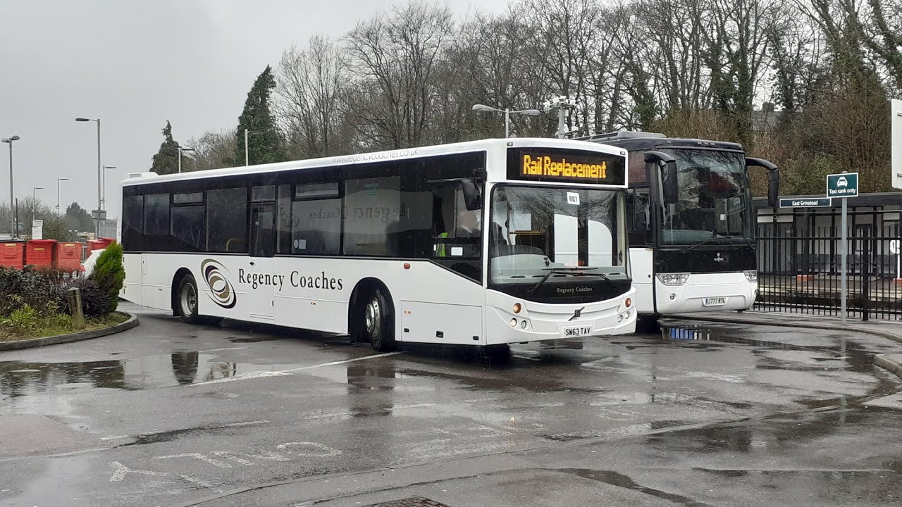 Onboard Regency Coaches Volvo B7RLE/MCV eVolution SW63TAV, Rail Replacement EGR-LFD