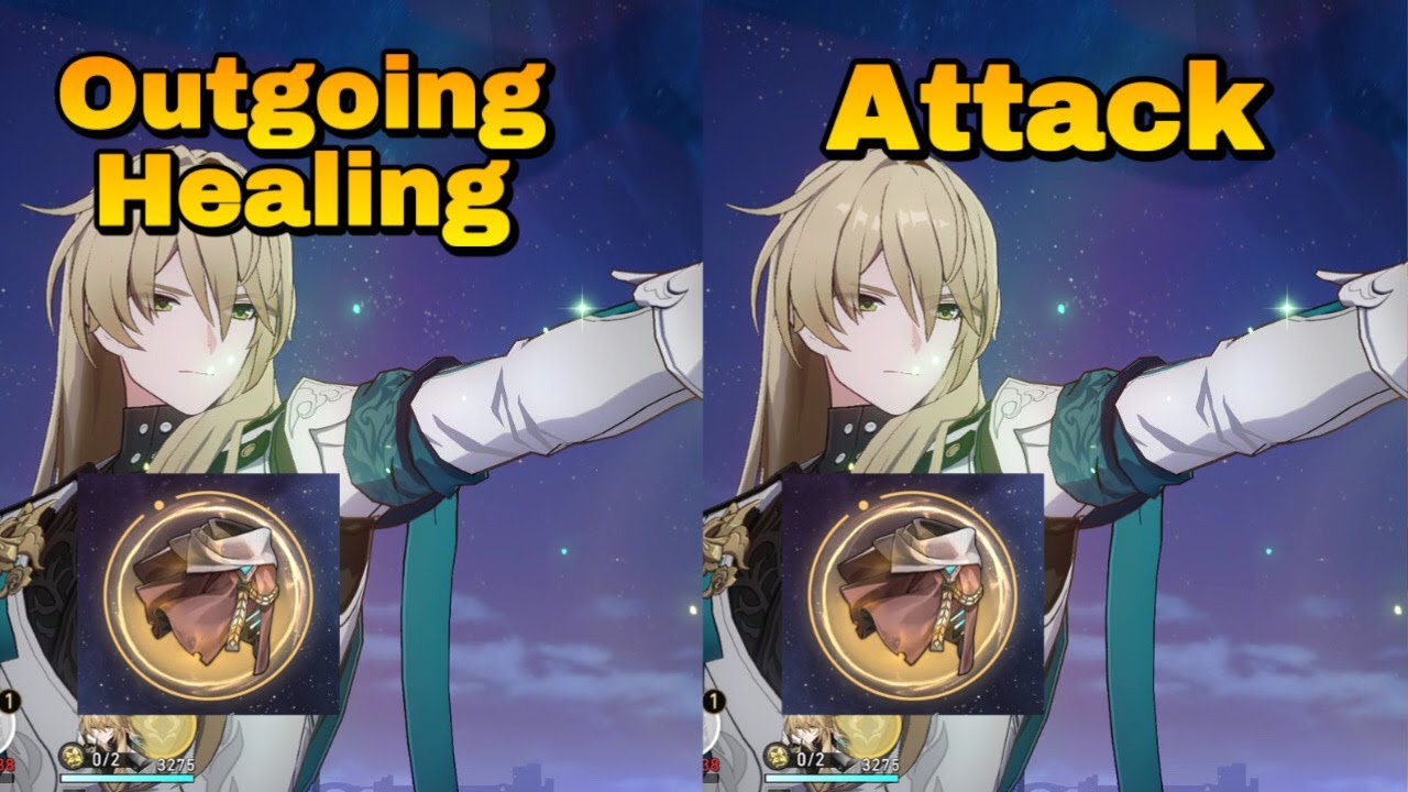Loucha: Outgoing Healing vs Attack % Chestpiece Heal Comparison | Honkai: Star Rail