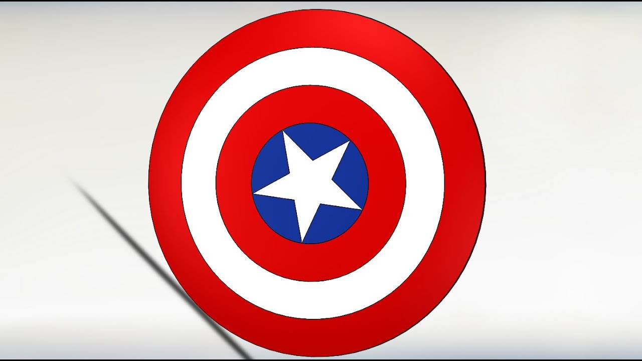 Captain America Shield on SolidWorks 2014