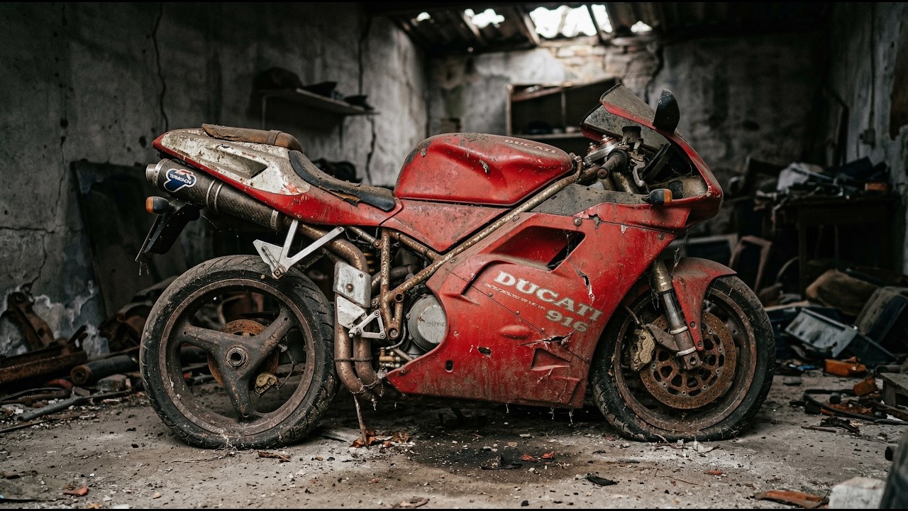 Bringing My Dream Ducati 916 Back to Life - Attempting to Start It After 15 Years! (ASMR)
