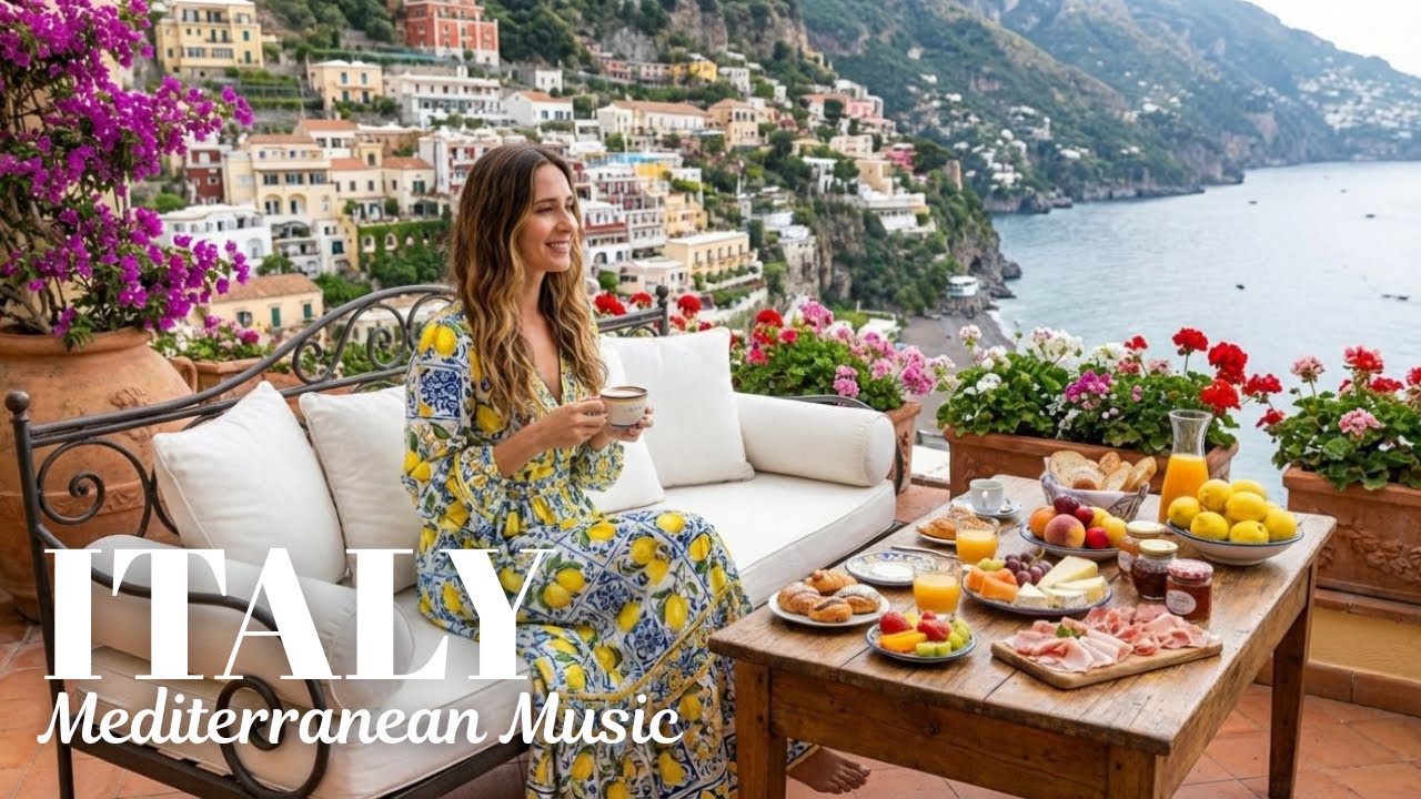🎶 Italian Vibes & Mediterranean Music 🎶 Peaceful Amalfi Coast & Lake Como Relaxation 🌿