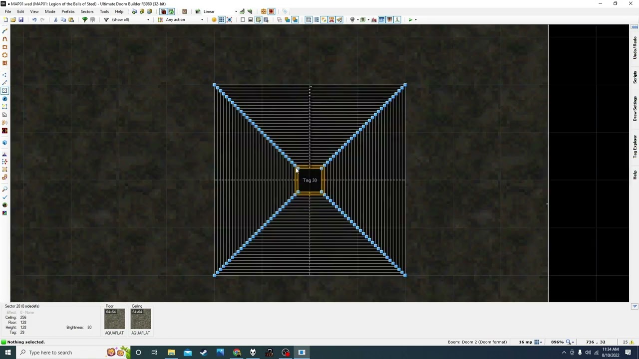 Sector light glows and light sequences