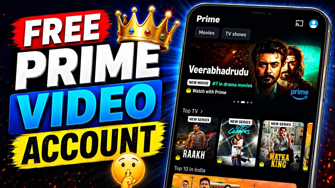 👑Create Prime Video Free Account *Secret Trick*