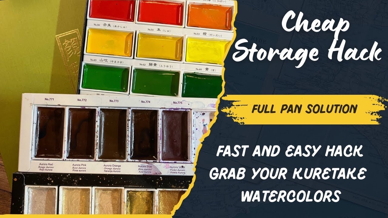 Inexpensive Kuretake Watercolor Storage Hack