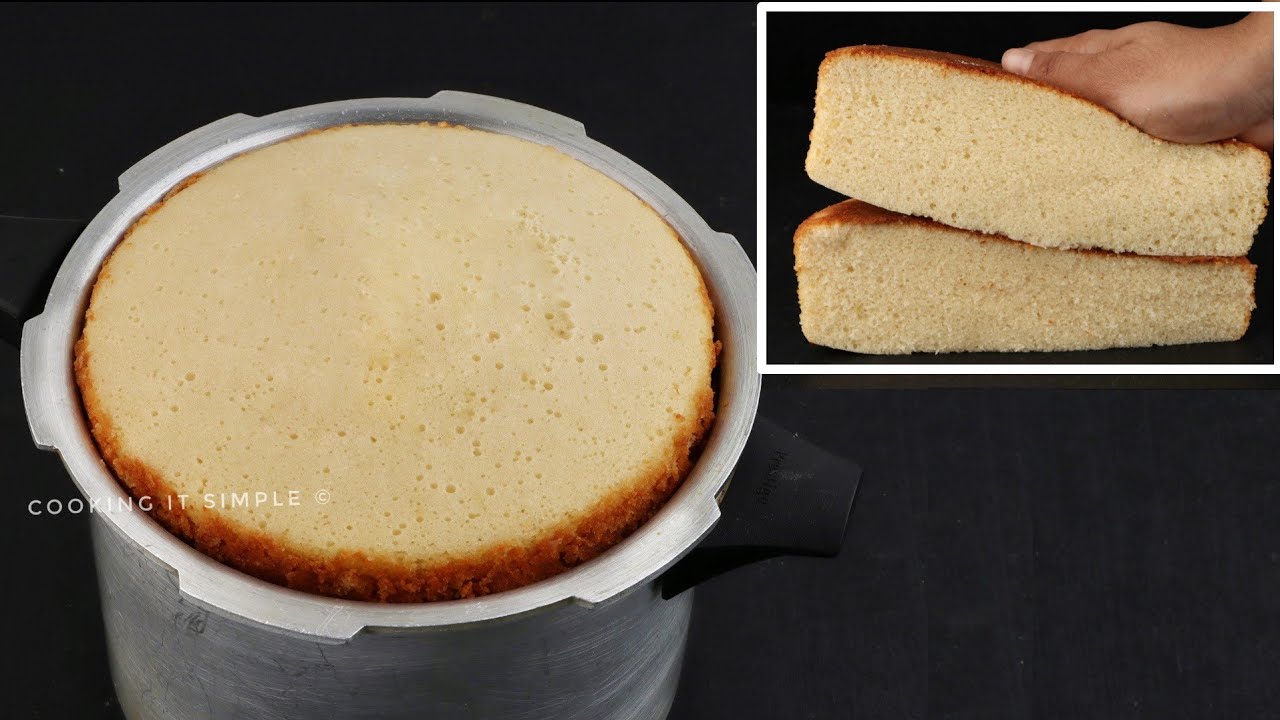 കുക്കറിൽ വാനില കേക്ക് ഉണ്ടാക്കാം /  vanilla sponge cake in cooker/ cooker cake/pressure cooker