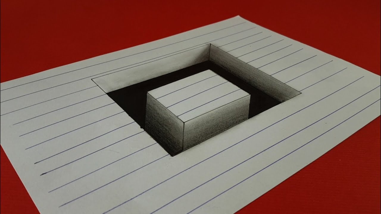 Comment dessiner illusion d'optique,  trou noir , dessin 3d facile
