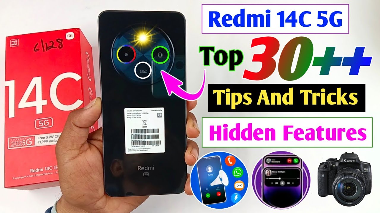 Redmi 14C 5G Top 30++ Hidden Features / Redmi 14c Tips and Tricks / redmi 14c hidden features 