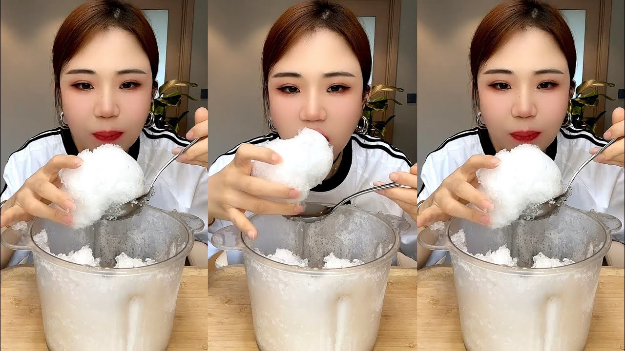 ASMR WHITE ICE EATING YY 