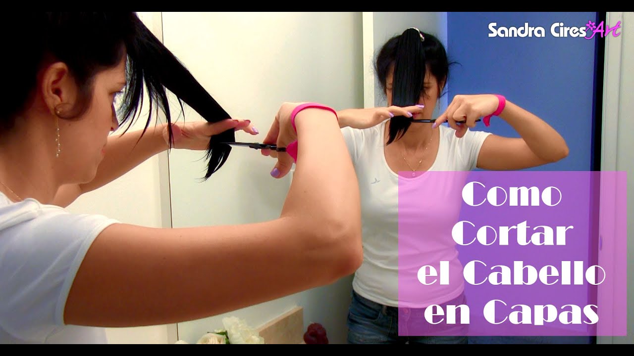 Como Cortar el Cabello en Capas y el Flequillo