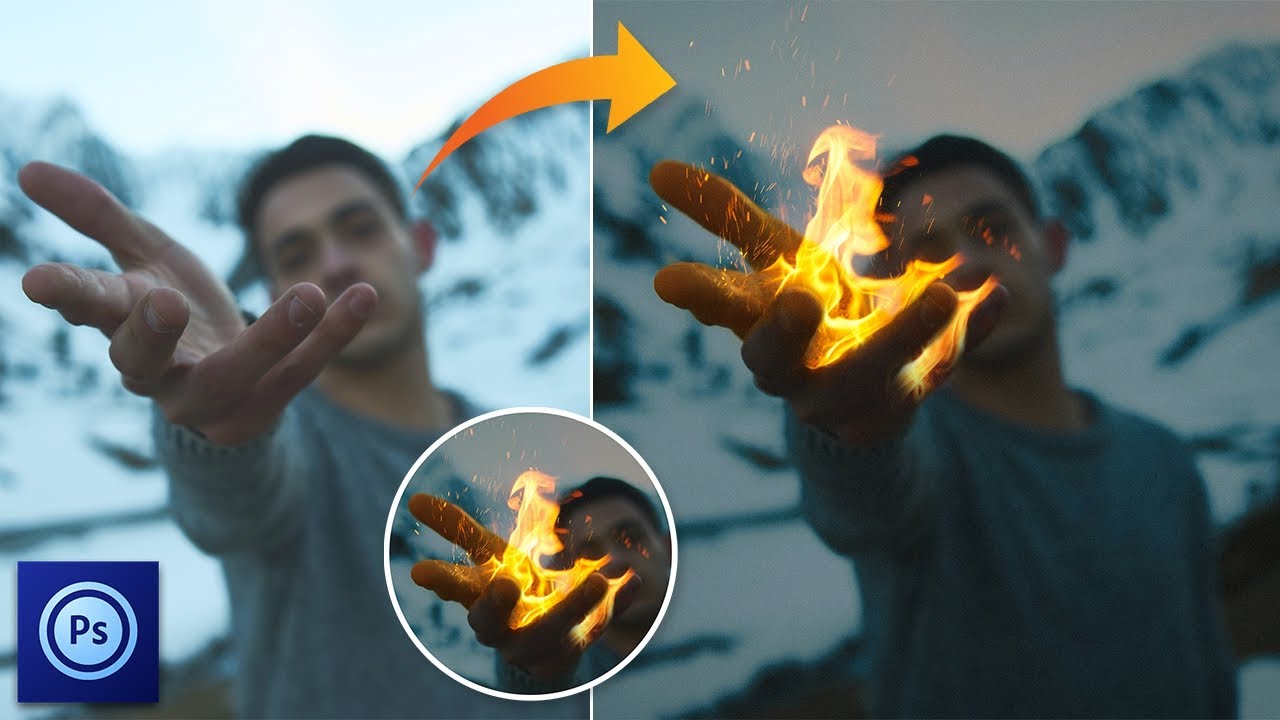 Ps Touch Manipulation || FIRE HAND EFFECT - EDITING TUTORIAL ||